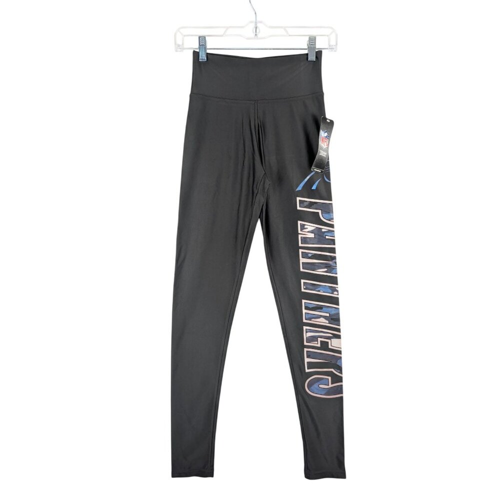 Zubaz NFL Apparel Carolina Panthers Women's XL Spellout Leggings NWT